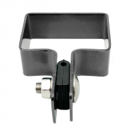 Paneļa stiprinājums nobeiguma stabam 40*60 mm RAL7016 pelēks, ar nerūsējošā tērauda skrūvēm 40*60mm