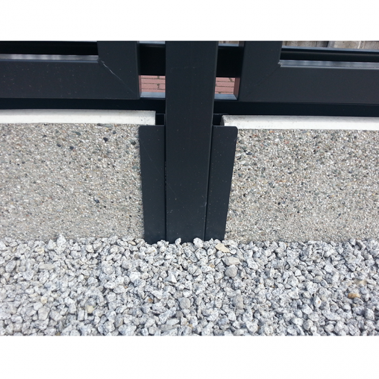 Pasētas metāla stiprinājums RAL7016 pelēks 20*6cm; RAL7016