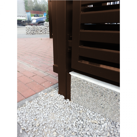 Pasētas metāla stiprinājums RAL8017 brūns 20*6cm; RAL8017