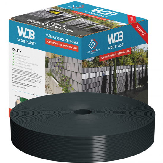 Plastmasas lamiles žogiem un balkoniem RAL7016 pelēks W190mm; L26m; 700g/m²