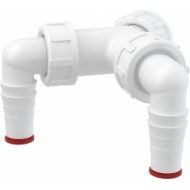 Līkums ar diviem štuceriem P148Z, G1",17-23, ar vārstiem