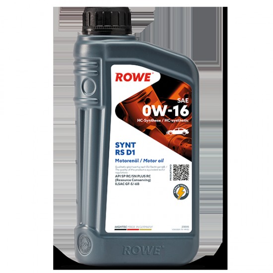 ROWE SYNT RS D1 SAE 0W-16 1L