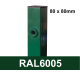 Kvadrātprofilu vārtu stabs RAL6005 zaļš H2200/80*80/2mm-1.5m vārtiem