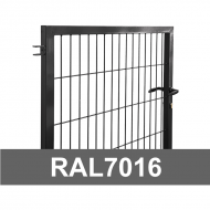 Kvadrātprofilu vārtu vērtne W1M RAL7016 pelēks H1.2 W1.0m