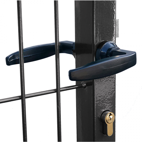 Kvadrātprofilu vārtu vērtne W1M RAL7016 pelēks H1.5 W1.0m