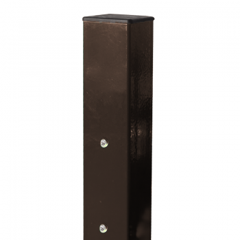 Kvadrātprofilu vārtu stabs RAL8017 brūns H1900/80*80/2mm-1.2m vārtiem