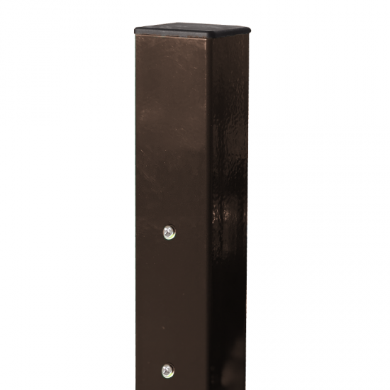 Kvadrātprofilu vārtu stabs RAL8017 brūns H1900/80*80/2mm-1.2m vārtiem
