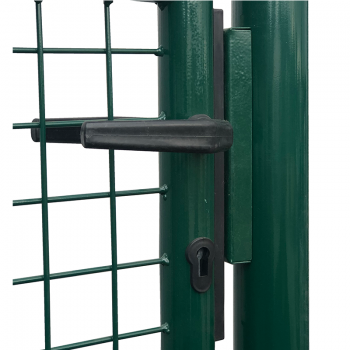 Divviru vārti ar apaļajiem stabiem RAL6005 zaļš H1.2 W4.0m