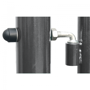 Divviru vārti ar apaļajiem stabiem RAL7016 pelēks H1.5 W3.0m