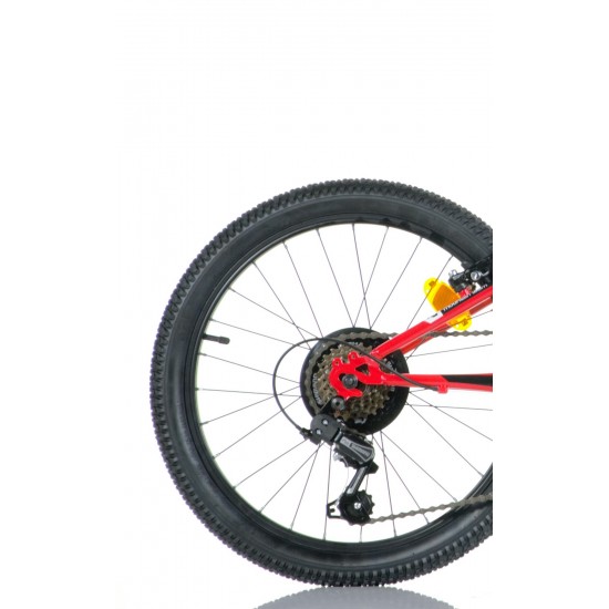 Bērnu velosipēds 20'' ''420 SPORT'', sarkans/melns, 6 ātrumi