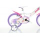 Bērnu velosipēds Bimbo Bike 14'' ''UNICORN'', balts/ violēts/ rozā