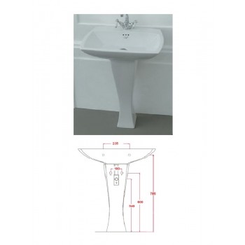 Keramiskā izlietne 60X48 JAZZ, JAZZ