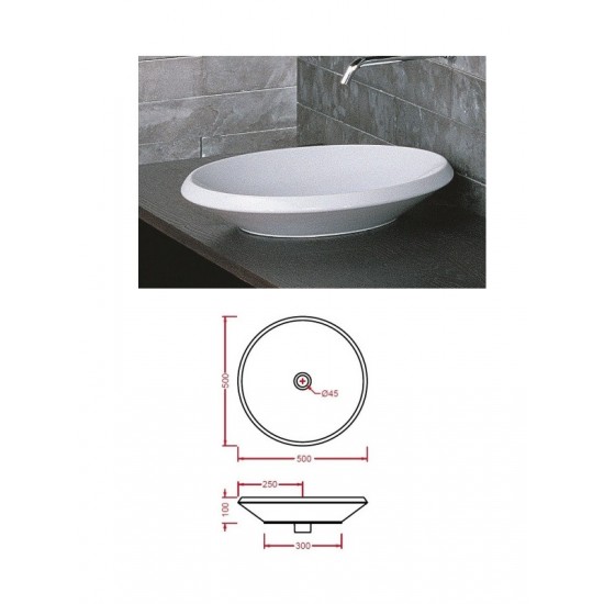 Keramiskā izlietne L920, balta, PLAY