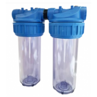 Filtra korpuss FP3 Duplex, 9 3/4"-3/4",dubults, stiprinājums, atslēga