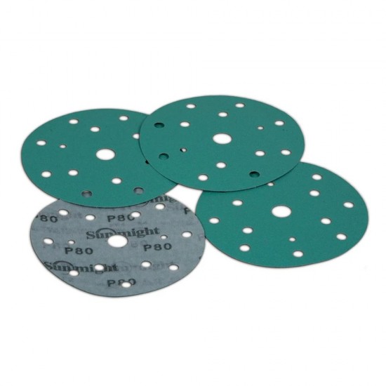 Sunmight FILM Slīpdiski uz plastmasas pamatnes D150mm, 15 caurumi, p2000