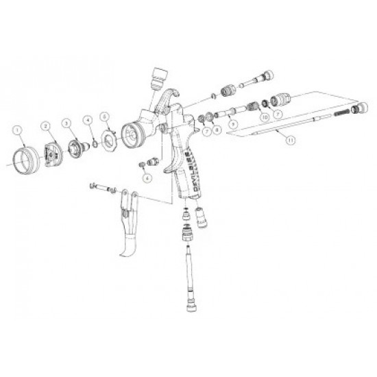 Devilbiss Zemspiediena krāsošanas pistole FLG -G5, 1.8mm