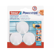 Tesa Powerstrips āķi mini, balti, apaļi, 3 gab
