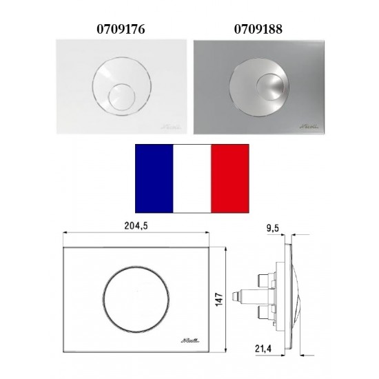 Poga, hroms WC kastei (zemapm.) 0709188, HROMS