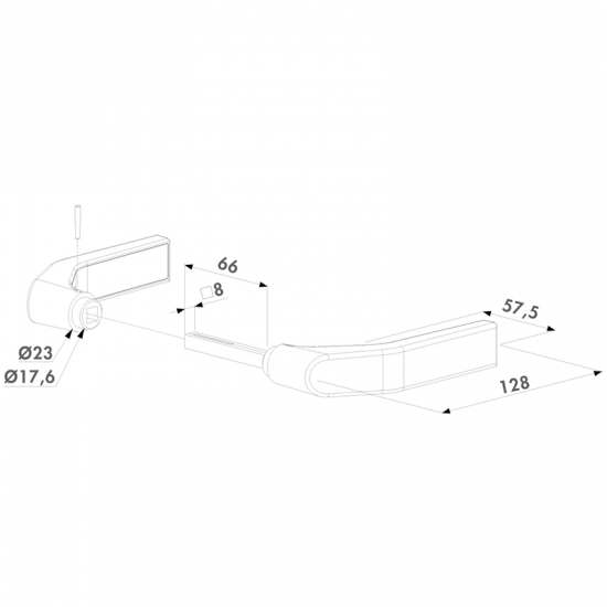 Rokturis pāris poliamīdā - 3006G -4060 66mm; 128mm