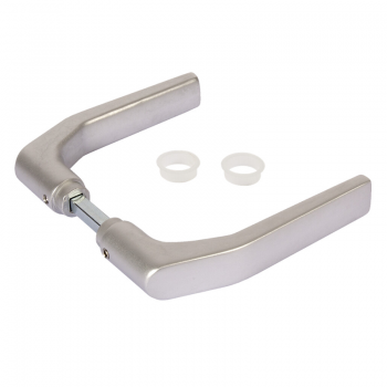 Alumīnija rokturu pāris ieliktņu slēdzenēm - 3006J-H ar kvadrātveida 120 mm vārpstu ieliktņu slēdzenēm 120mm; 134,5mm