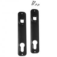 Alumīnija uzlika ievietošanas slēdzenēm 3020-HYB (2 gabali) poliamīda/melna- 32*170/92mm