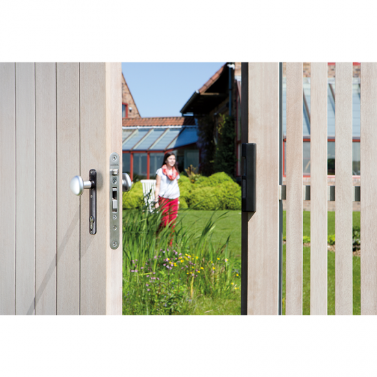 Alumīnija uzlika ievietošanas slēdzenēm 3020-HYB (2 gabali) poliamīda/melna- 32*170/92mm