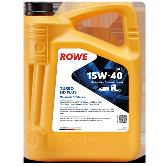 ROWE TURBO HD SAE 15W-40 PLUS 5L