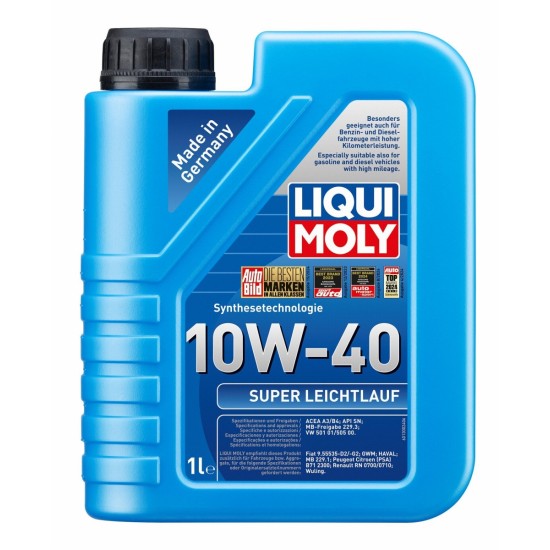 LIQUI MOLY Pussintētiskā motoreļļa SUPER LEICHTLAUF 10W40 1L