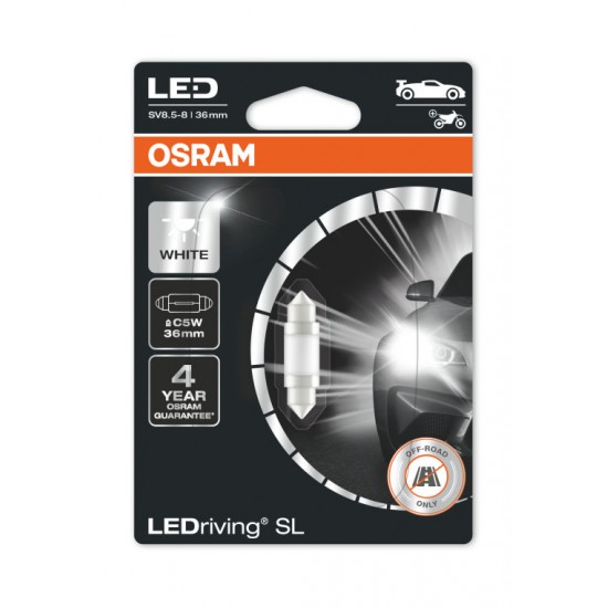 OSRAM LEDriving SL 0.6W 12V C5W (36 mm) SV8.5-8 6000K