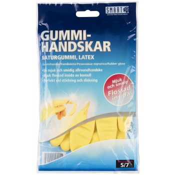 SMART Rubber glove size 7/S Lateksa saimniecības cimdi 1 pāris