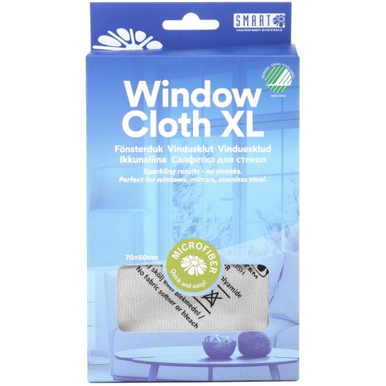 SMART Window Polish Cloth XL BULK Lupatu komplekts stiklu tīrīšanai 70x50cm 10 gab