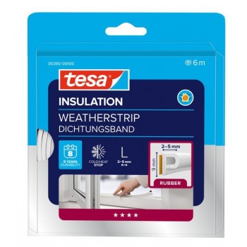 WEATHERSTRIP, P-PROFILE, EPDM WHITE, 6M:9MM