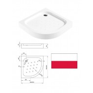 Dušas paliktnis akrila 80cm KTA_054B, FUNKIA