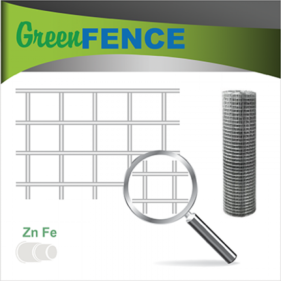 Žogs metināts 25*25/0.9mm, ZN H 1.0m; Ø 0.9mm; L 10m