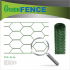 Žogs hexagonāls 25/1.0mm, ZN/PVC RAL6005 zaļš H 1.0m; Ø 1.0mm; L 10m