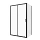 Dušas durvis VENTO Asti 100X195 cm, stikls 6mm Easy Clean caurspīdīgs, melns profils