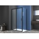 Dušas durvis VENTO Asti 100X195 cm, stikls 6mm Easy Clean caurspīdīgs, melns profils