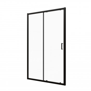 Dušas durvis VENTO Asti 120X195 cm, stikls 6mm Easy Clean caurspīdīgs, melns profils