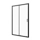 Dušas durvis VENTO Asti 120X195 cm, stikls 6mm Easy Clean caurspīdīgs, melns profils
