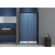Dušas durvis VENTO Asti 120X195 cm, stikls 6mm Easy Clean caurspīdīgs, melns profils