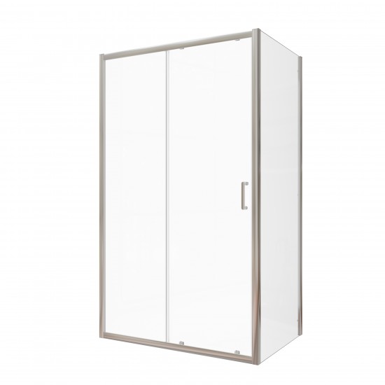 Dušas durvis VENTO Asti 120X195 cm, stikls 6mm Easy Clean caurspīdīgs, hromēts profils