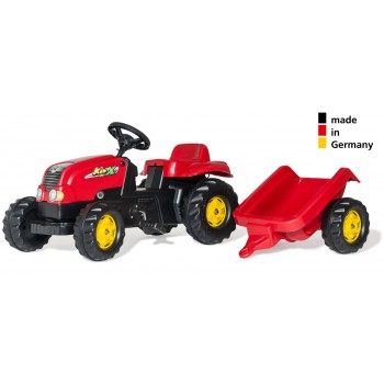 RollyKid-X pedāļu traktors ar piekabi