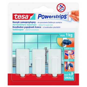TESA Powerstrips āķi S Classic balti 2gb