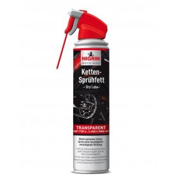 NIGRIN MOTO-BIKE ķēdes smērviela – sausa eļļošana (caurspīdīga, 400 ml)