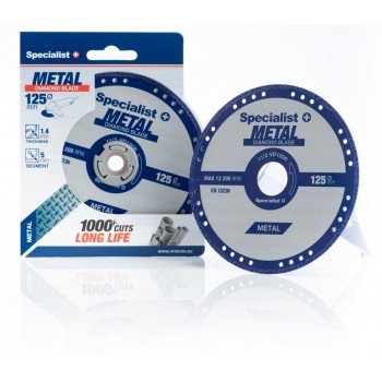SPECIALIST+ dimanta gr. disks metālam, 125 x 1.4 x 22.23 mm