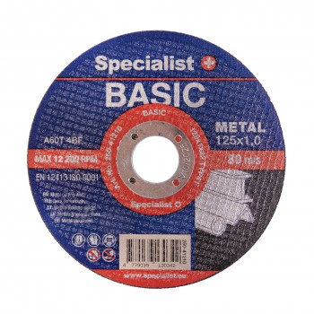 SPECIALIST+ metāla griešanas disks BASIC, 125 x 1 x 22 mm