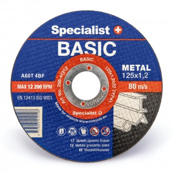 SPECIALIST+ metāla griešanas disks BASIC, 125 x 1.2 x 22 mm