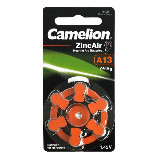 Elementi, A13/DA13/ZL13, 1.4V, CAMELION, 6 gab.