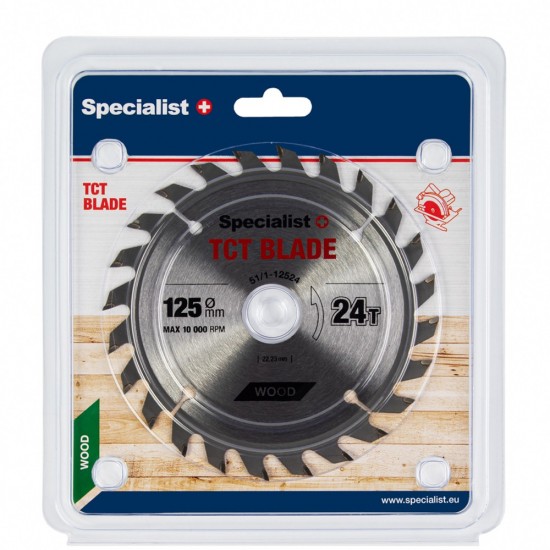 SPECIALIST+ griešanas disks, 125 x 24T x 22 mm