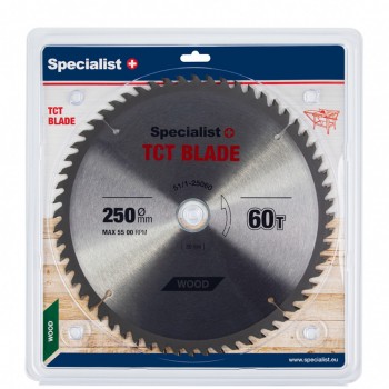 SPECIALIST+ griešanas disks, 250 x 60T x 30/20 mm